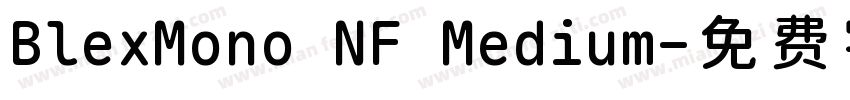 BlexMono NF Medium字体转换